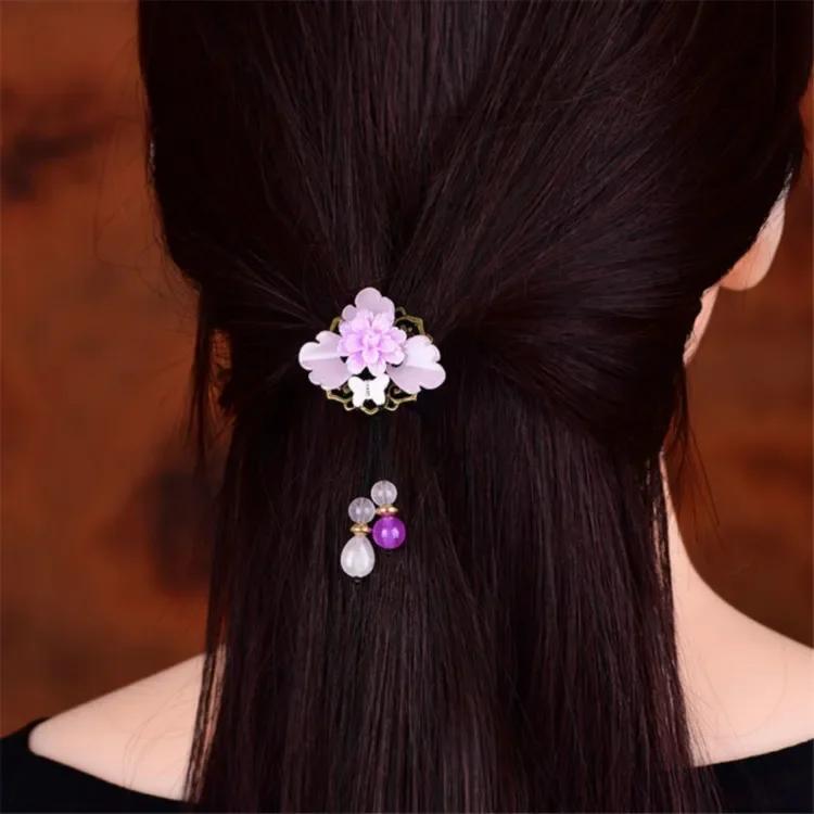 Fashion Hanfu Elegant Women National Wind Classical Hair Circle Rubber Band Retro Wind Han Elements Head Rope