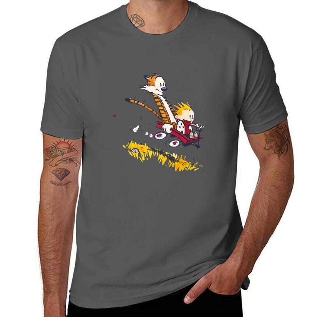 Fuunny Caalvin And Hhobbes Classic T Shirt Tshirt Holiday Simple Tee Shirt