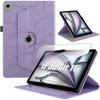 Case + Tempered Glass for iPad Air 11 Inches (M4/M3/M2 2026/2025/2024) Anti-Rayrues Purple PU Leather