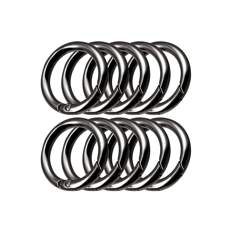 

JMARS round shape carabiner key ring key ring set of 10 (black)