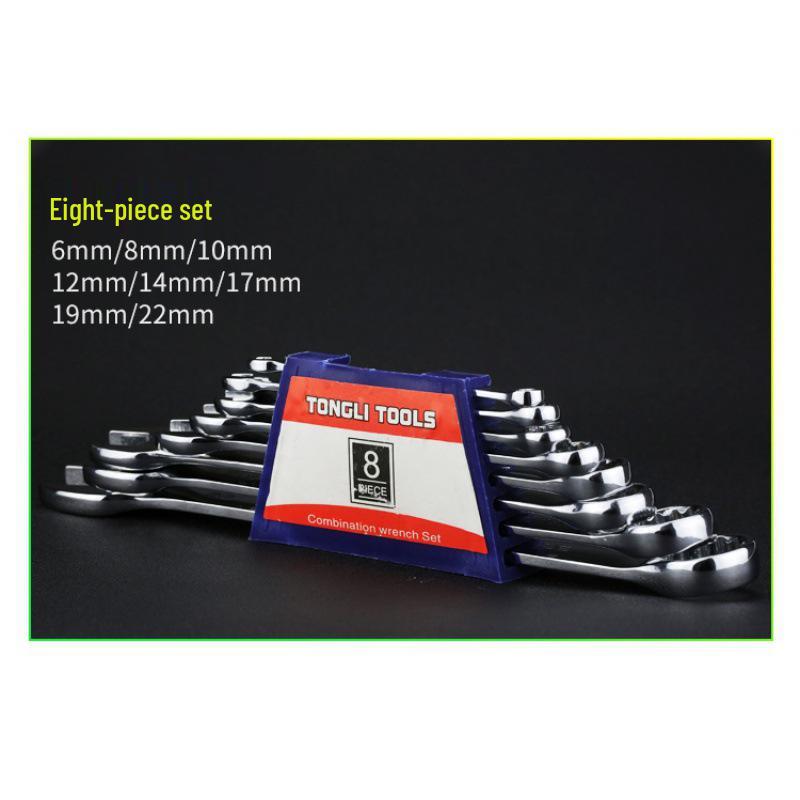 Dual-Use Wrench: Open-End & Ring Spanner 6-30mm Auto Repair Tool