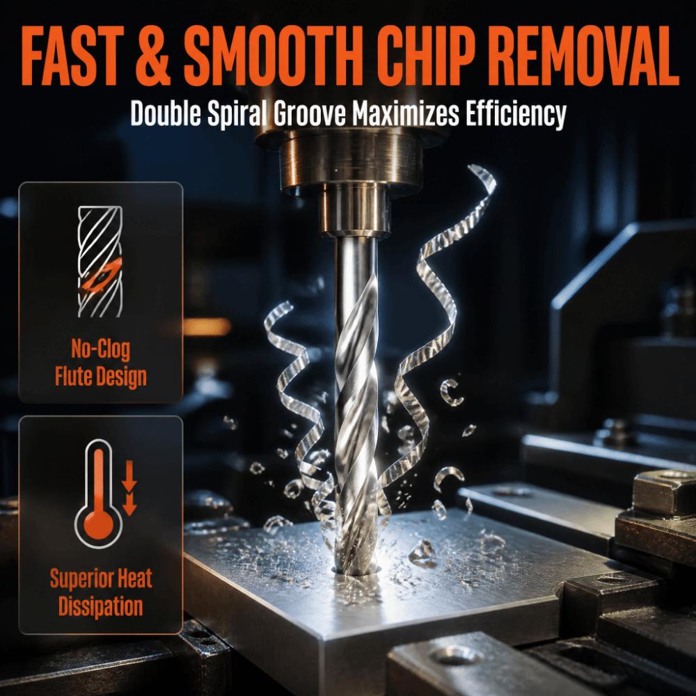 Double Spiral Groove Twist Drill Bit Rolled Process Metal Drill Bit Drill Bit Set  Plastic Drilling