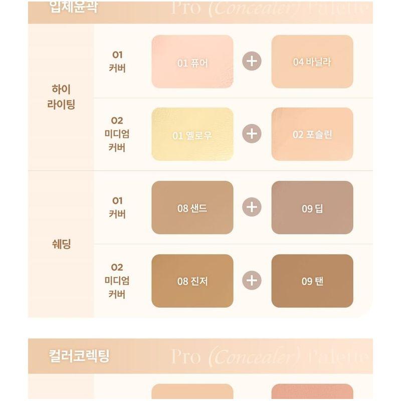 dasique - Pro Concealer Palette - 2 Types