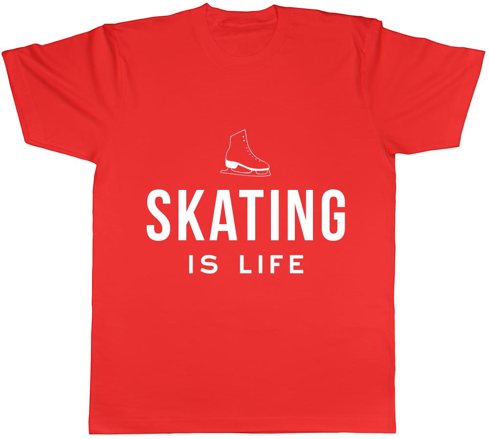 Ice Skating is Life Unisexs Unisexs Ladies TShirt Tee S