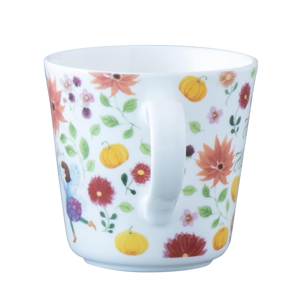 NARUMI Anna Emilia Happy Halloween Floral Microwave and Dishwasher Gift Mug, 340cc, Print, Cute, Large, Safe, Boxed, 52541-2923P