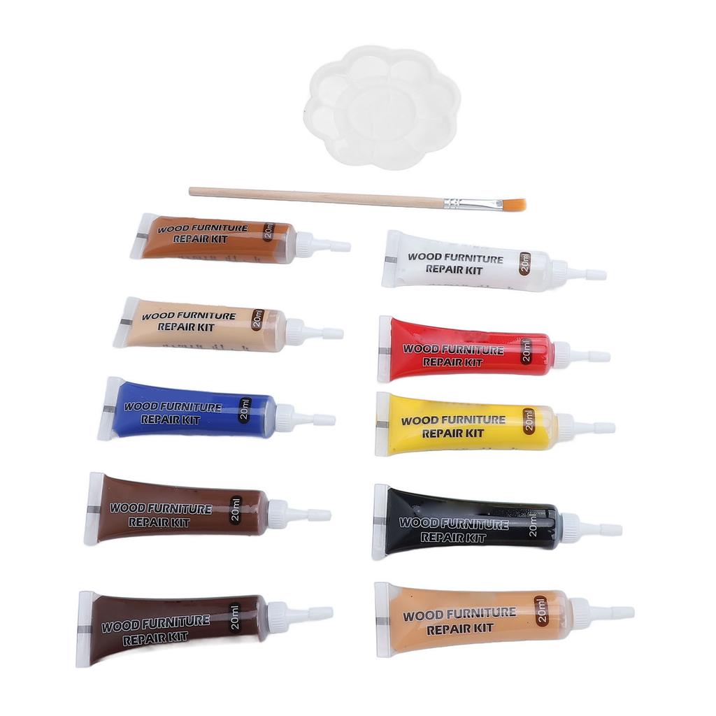Wood Furniture Repair Kit 10 Fundamental Color Wood Putty Cabinet Touch Up Kit for Home