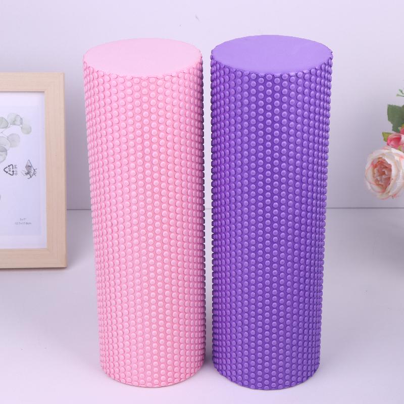 Yoga Roller Round Eva Foam Cylinder Roller For Pilates Exercise Enhanced Home Workouts Diameter 10Cm Length 30Cm