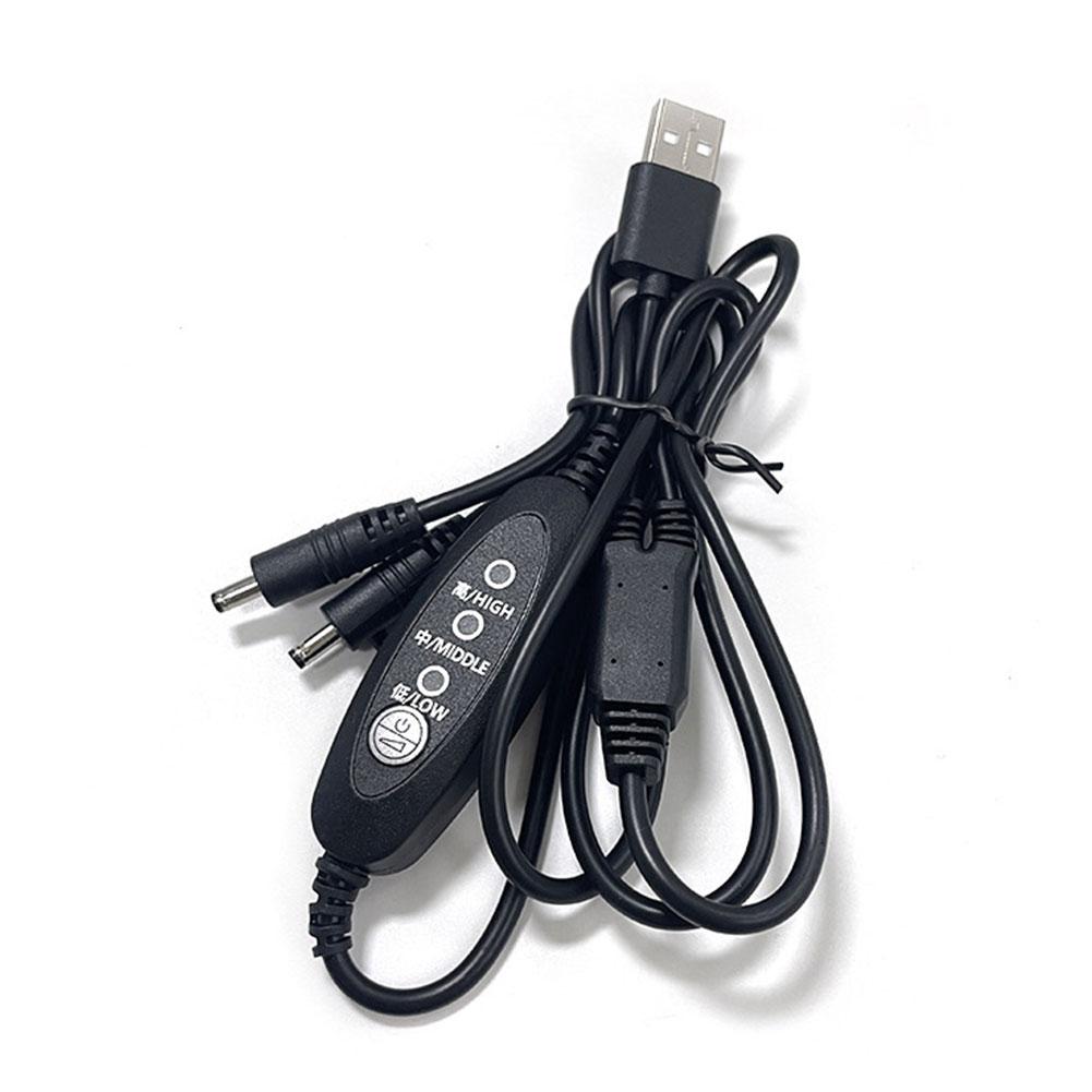 Fan Control Cable Work Clothes Fan USB Cable Level Type Cable Cable Power Adjustment 3 Wind Usb B7O0