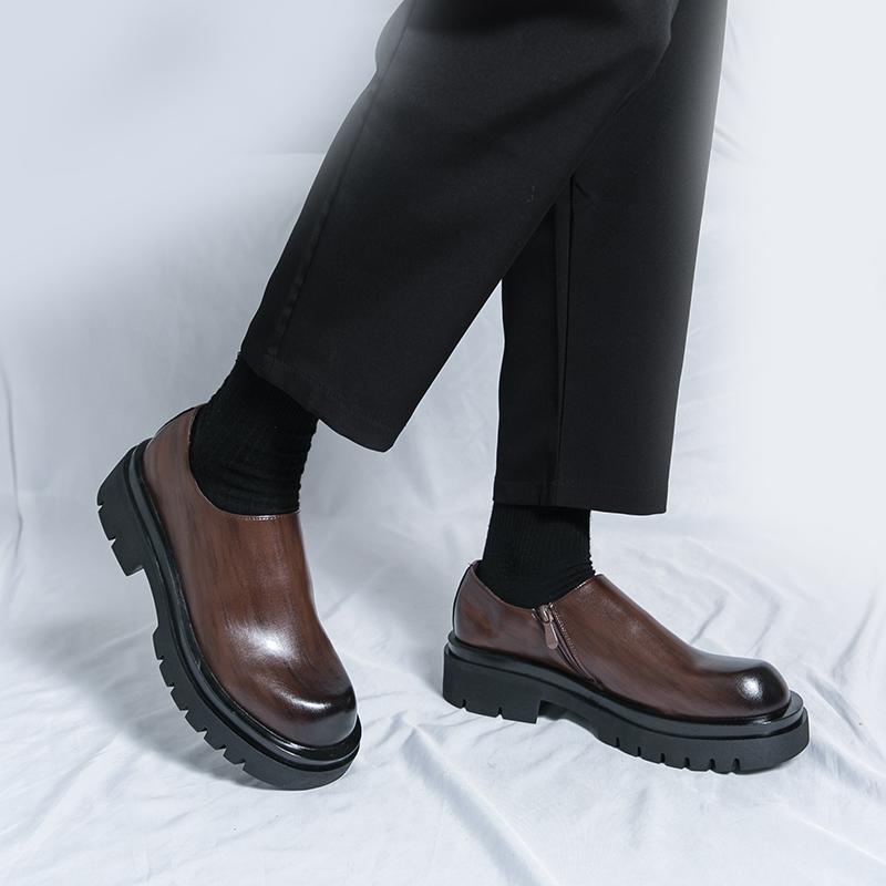 Fashion Business Thick Soled Men's Shoes Fashionable Minimalist Design Style Outdoor Leisure Business Party Wedding Dress Groom Loafer