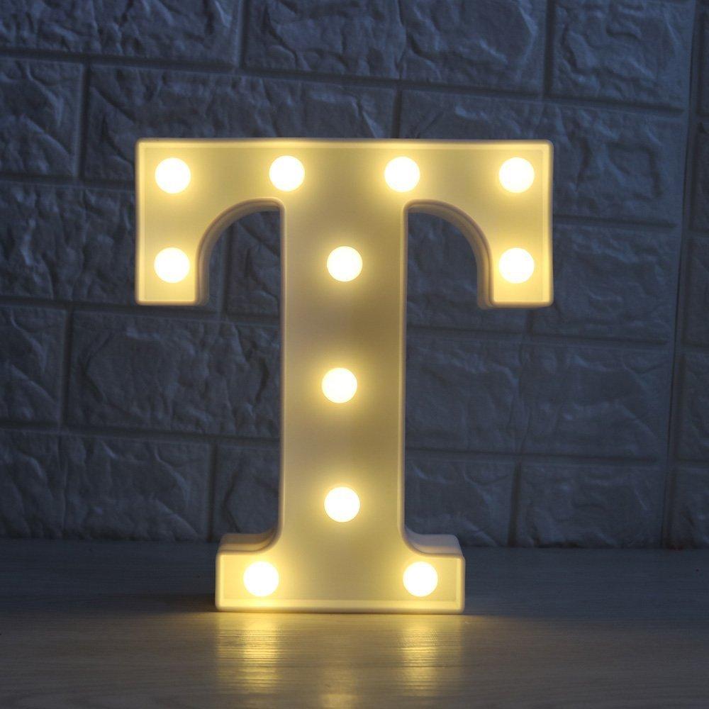 Wedding Decorative 26 Alphabet Name Letter LED Lights Luminous Number Lamp Romantic Theme Home Party Bedroom Decor Night Light