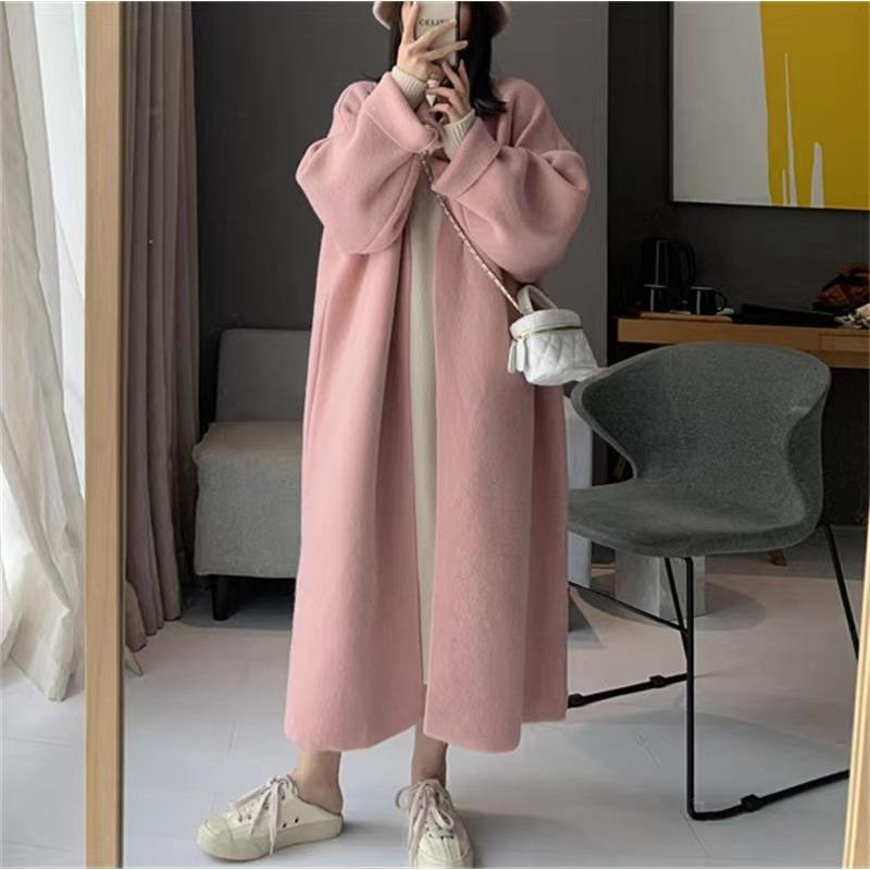 Fall and Winter Women's Sweater Premium Sense Long Sweater Loose Design Niche Lazy Windbreaker Cardigan Jacket Tops