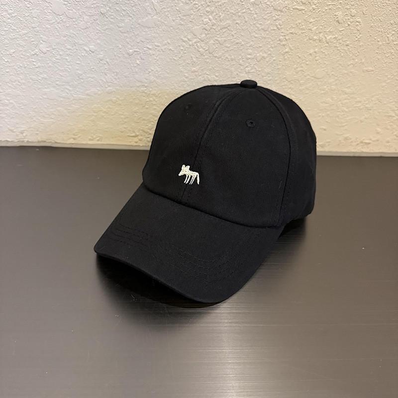 

Бейсболка с вышивкой лисы и регулируемым ремешком для защиты от солнца и модного летнего образа Black