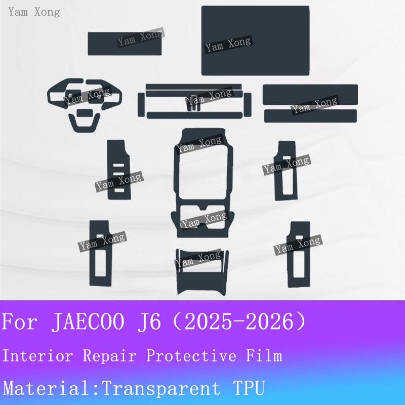 

For JAECOO J6 icaur 03 Automotive Full set interior Film Center Navigation screen Sticker Gear Panel Transparent Protection Film For LHD