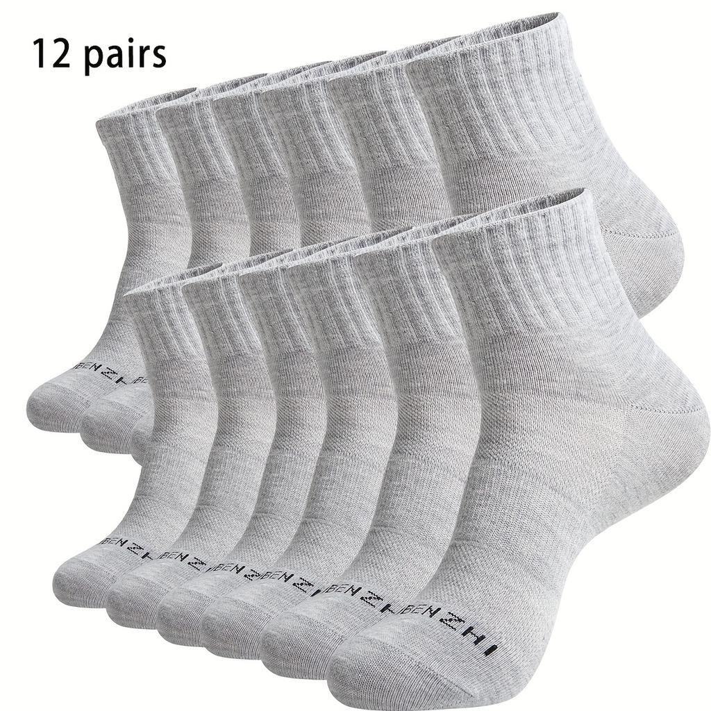 high quality12/20 Pairs Unisex Breathable Mesh Running Socks - Moisture-Wicking, Odor-Resistant Athletic Ankle Socks for All Seasons,
