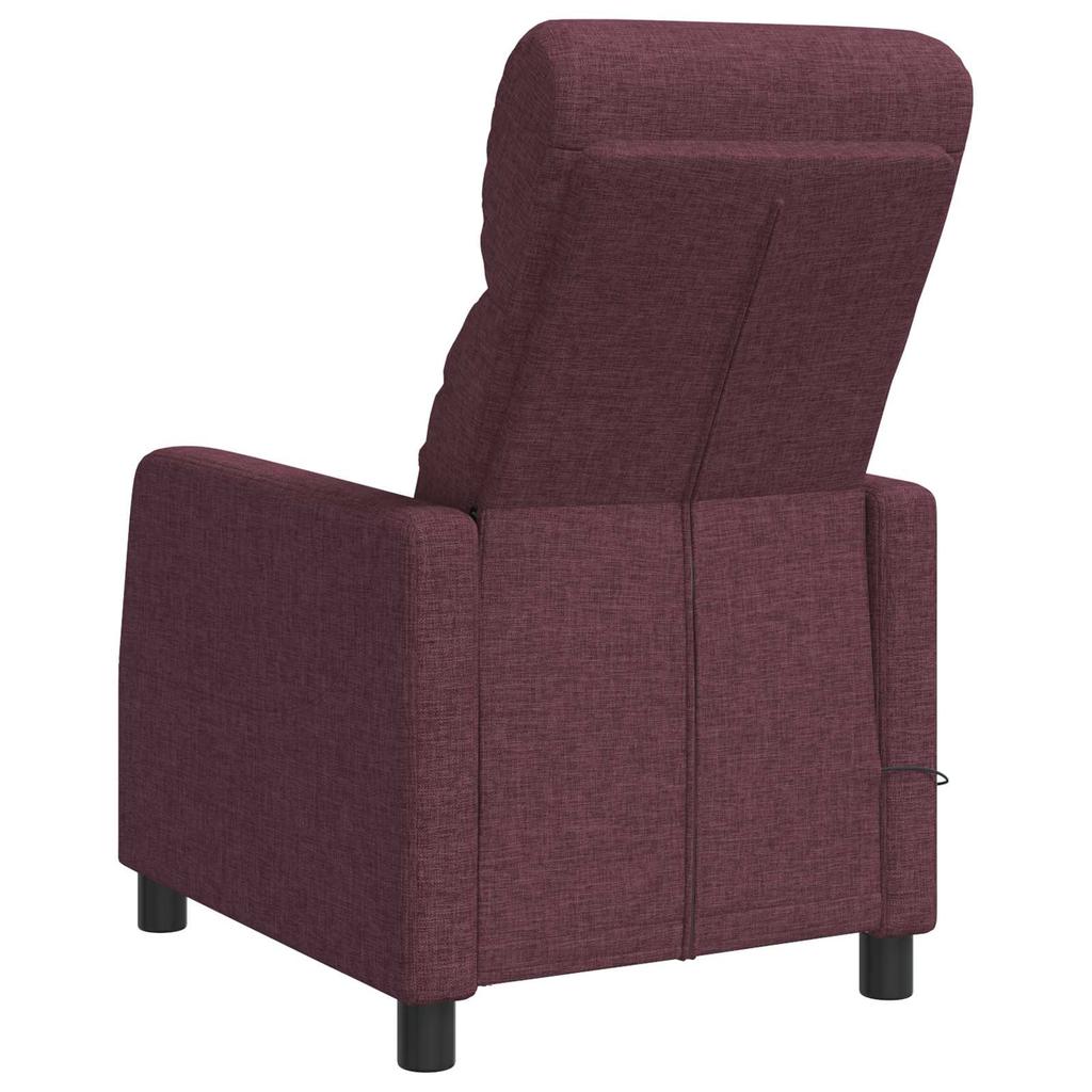 Massage Recliner Chair Purple Fabric