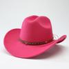 Cintura con Testa di Stella Cappello da Cowboy Occidentale Cappellino da Cowgirl in Feltro Cappello da Sole Fedora Jazz Cappelli Donna