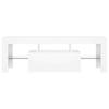 TV Stand with LED Lights White 120 X 35 X 40 Cm