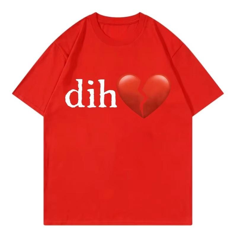 Divertente T-shirt Meme Dih Uomo Donna Abbigliamento Moda High Street T-shirt a Maniche Corte Estiva Casual Cotone Traspirante Top