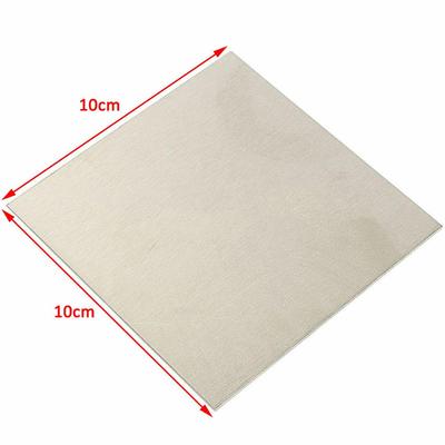 Placă 100x100mm Nichel pur pentru echipamente rezistente la alcali