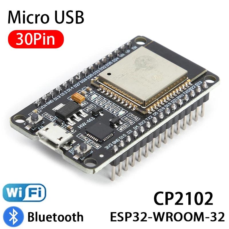 ESP-WROOM-32 ESP32 Bluetooth Wifi Dual Core ESP32-S ESP32 Placa de Desenvolvimento de 30 Pinos Tipo C CP2102 Módulo Bluetooth ESP 32 Nodemcu