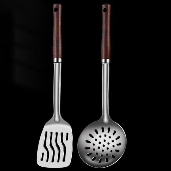 4PCS Kitchenware Set Stainless Steel Cooking Utensils with Anti-Slip Scalding Protection Handles Utensils for Kitchen Cafes Restaurants