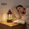 Indoor Christmas Atmosphere Lamps Snow Lantern, Lighted Xmas Lantern with Music Swirling Glitter, Musical Collectibles USB /Battery Operated