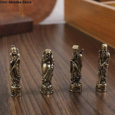 Vintage Copper Crafts Buddha Sculpture Handmade DIY Buddha Pendant Accessories Carved Buddha Miniatures Home Decor