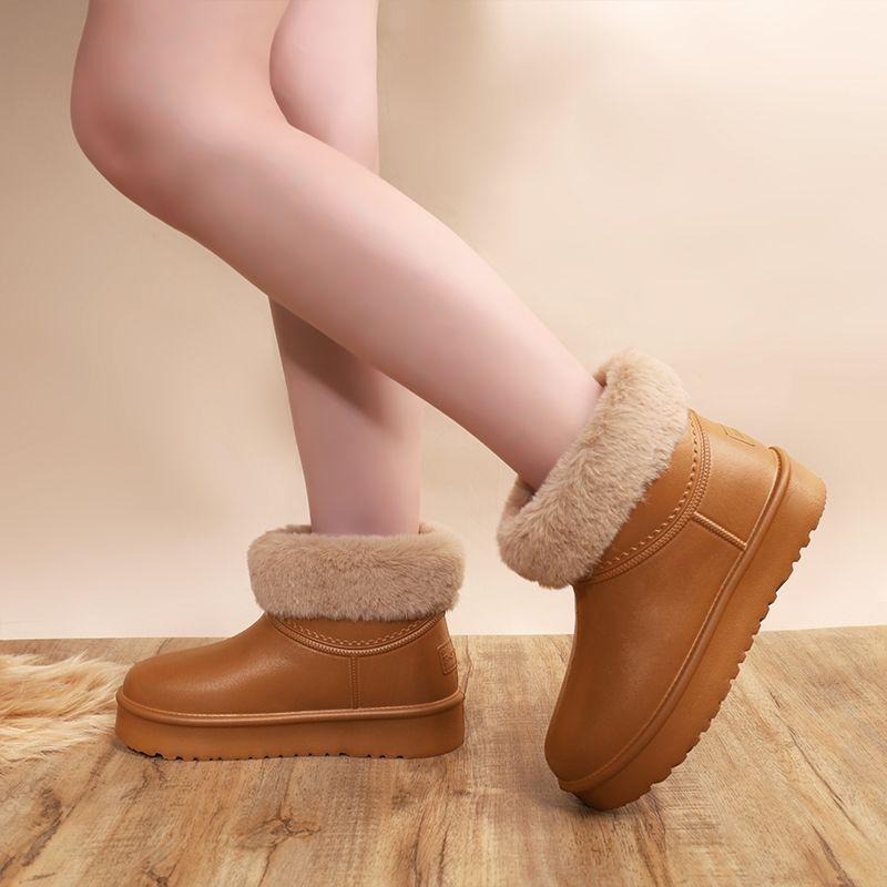 EVA Neperšlampami Pliušiniai Sniego Batai Žieminiai Platforminiai Lietaus Batai Medvilniniai Batai Virtuvės Šilti Batai