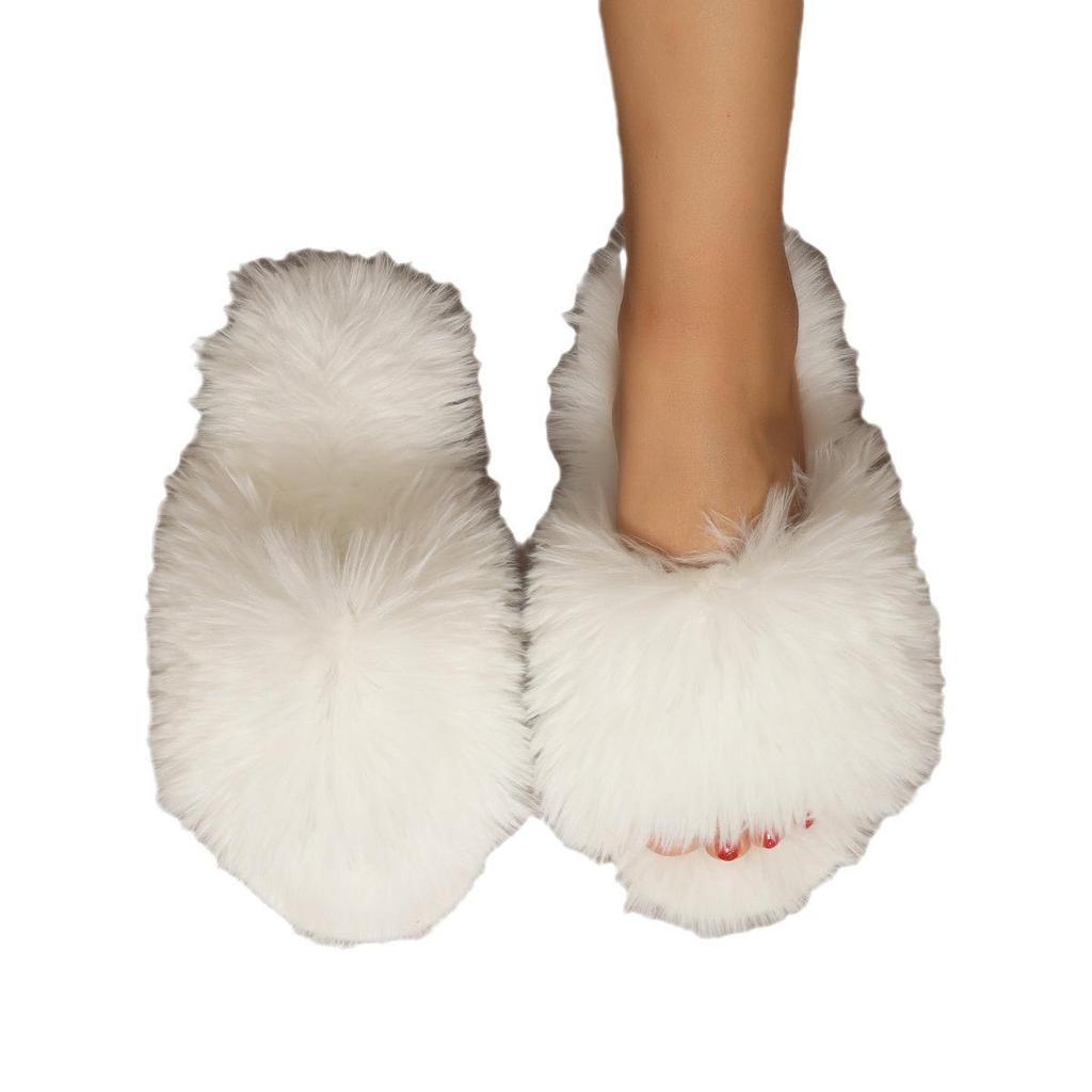 Women's Long Fur Indoor Cotton Slippers - New 2024 Spring & Autumn Style