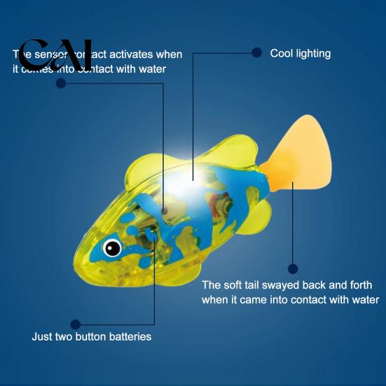Glowing Fish Toy 4/6Pcs Water-Activated Electronic Toy, Waterproof Robotic Swimming with LED Light, Interactive for Bathtub, Pool, Aquarium