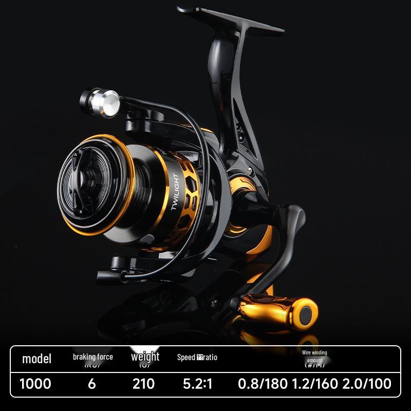 Haotun Zero-Gap Double Handle Spinning Reel: 5.2:1 Long-Cast, Squid & Micro-Object Fishing.