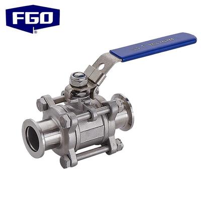FGO 304 Stainless Steel High Vacuum 3-Piece Quick-Install Ball Valve