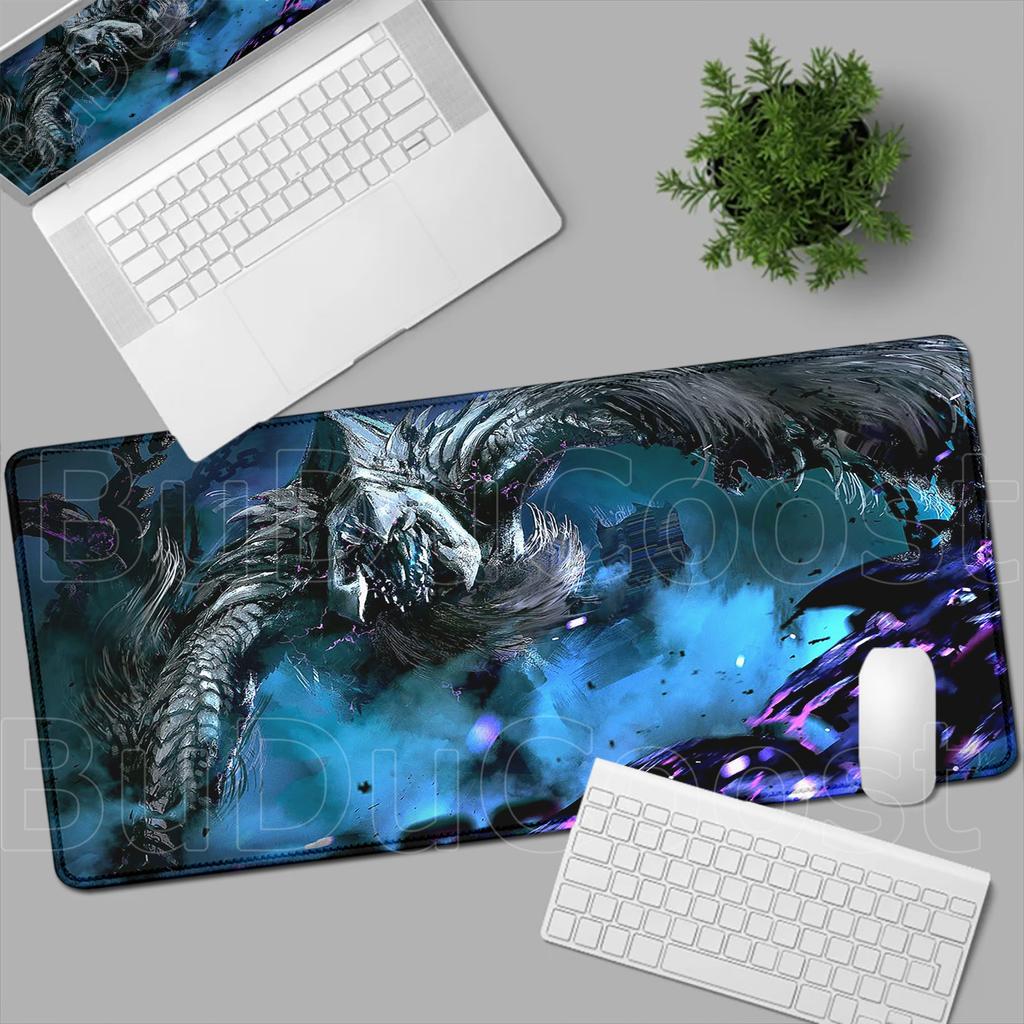 HD Printing MousePad Game Monster Hunter Wilds Mouse Pad Natural Rubber Keyboard Mat Office Desk Mat Computer Gaming Accessories