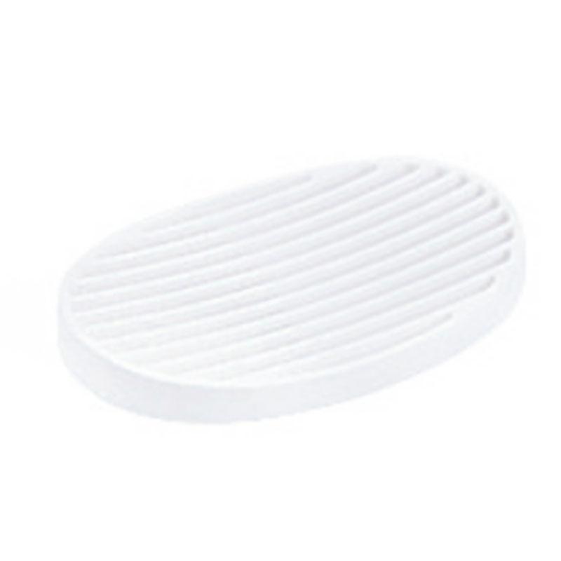 

Silicone soap dish, non-slip, striped drainage, bathroom soap holder, suitable for handmade soap білий