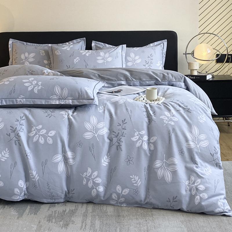 3pc Print Cotton Quilt Cover Set,Skin Soft No Fading,Single/Queen Size Multi-Size,All Seasons Men And Women Bedding Set,No Core