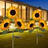1PACK Solar LED Sunflower Garden Lights, Realistic Night Glow Energy Saving Outdoor Lighting for Garden, Lawn, Home, Terrace and Porch Decorations