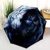 Ferocious Tiger  Pattern, Automatic Folding Umbrella, Portable and Foldable Design, 8 Ribs, a Christmas or Birthday Gift.