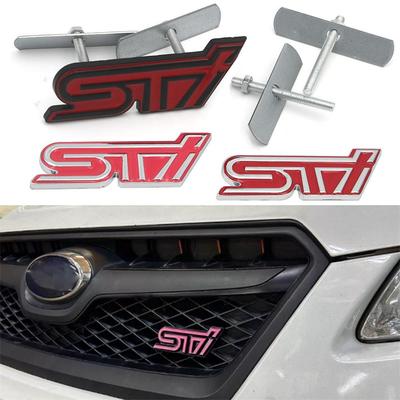 Stemma in Metallo STI per Auto Logo Auto-Adatto per WRX BRZ XV Legacy Outback Forester Impreza Crosstrek Tribeca Viziv Adesivo Stemma Griglia Cofano Anteriore