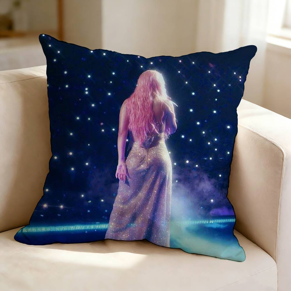 Latin Singer K-Karol G Pillow Case Square Double-Sided Sofa Cushion Cover Bedroom Bedside Pillow