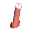 Exotic Condom Penis Ring Enlarged Lengthened Crystal Simulation Penis Set TPE Sex Toys Couple Toys Lock Essence Set