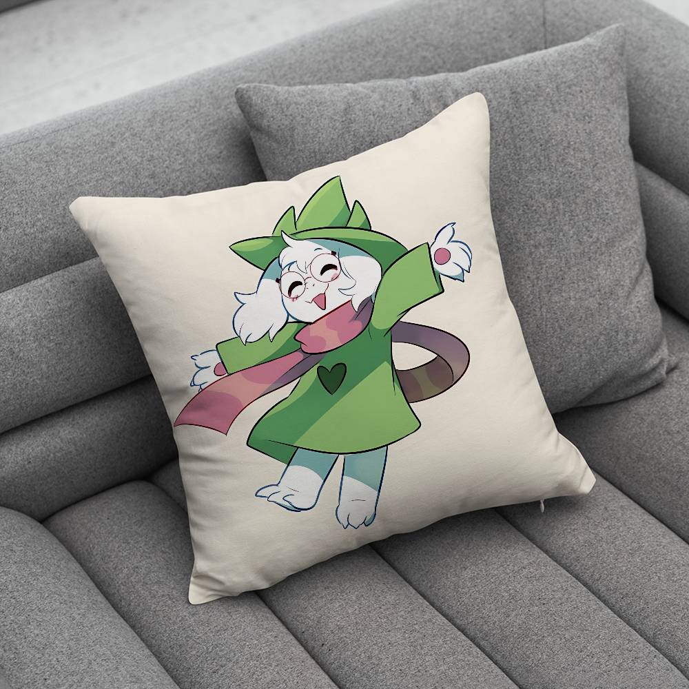 DDeltarune Ralsei Pillow Case Pillowcase Home Sofa Cushions Car Cushions Pillowcover Office Pillowshell Pillow