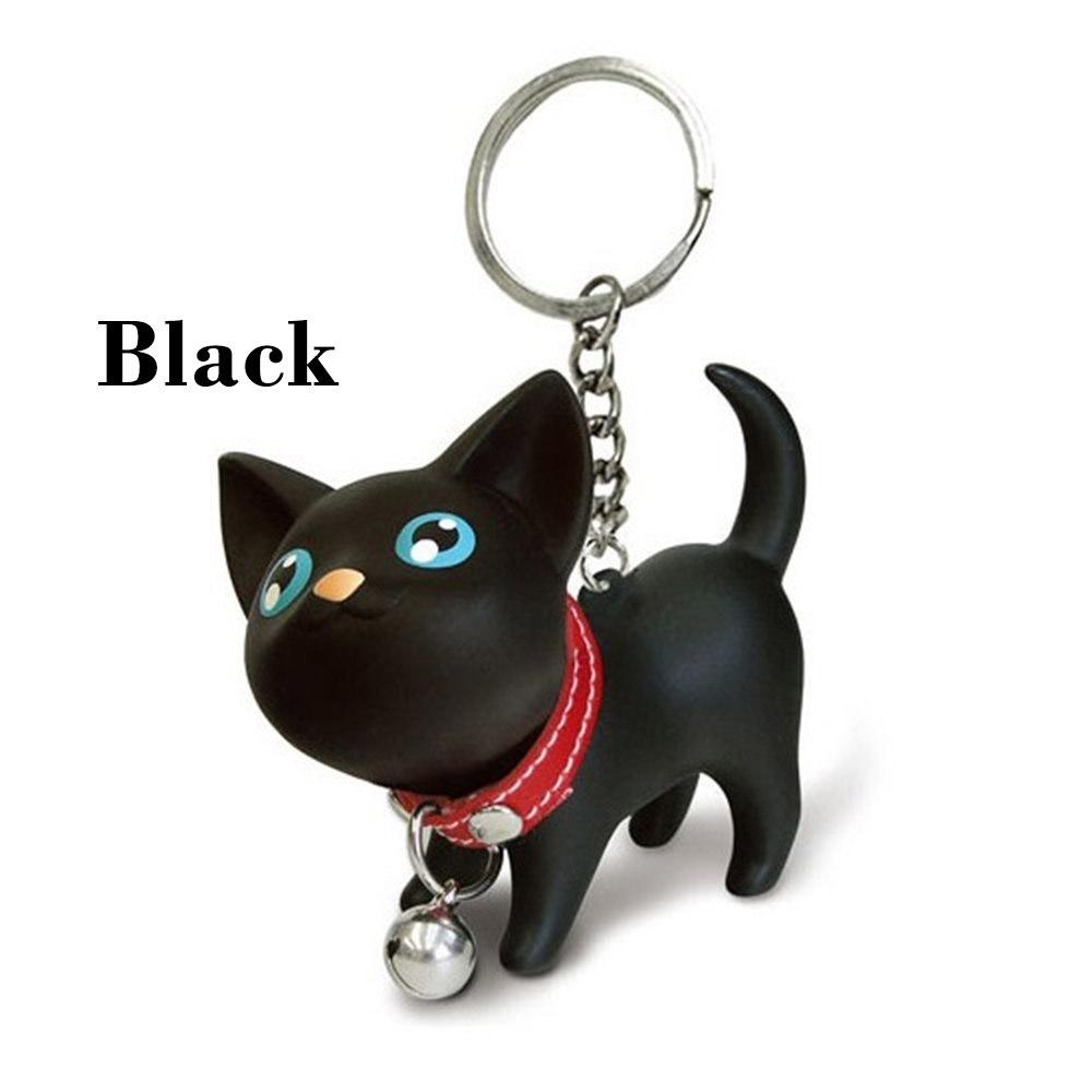 Lovely Pet Cats Key Chain with Bell Keychain Dogs Rabbits KeyRings Bag Pendant