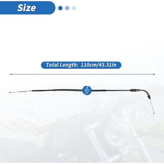 110cm Motorcycle Throttle Cable No.8831200 Throttle Control Cable for Harley Sportster XL883 XL1200 2002-2014