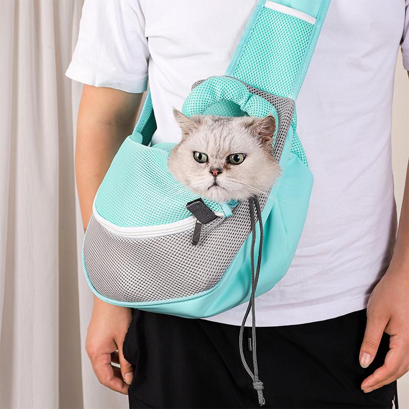 Ventilated Pet Backpack for Dogs and Cats - Crossbody Single Shoulder Design