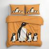 Penguin 3D Printing Duvet Covers, Wildlife Microfibre Soft Bedding Sets And Pillowcase With Hidden Zipper For Kids Super King