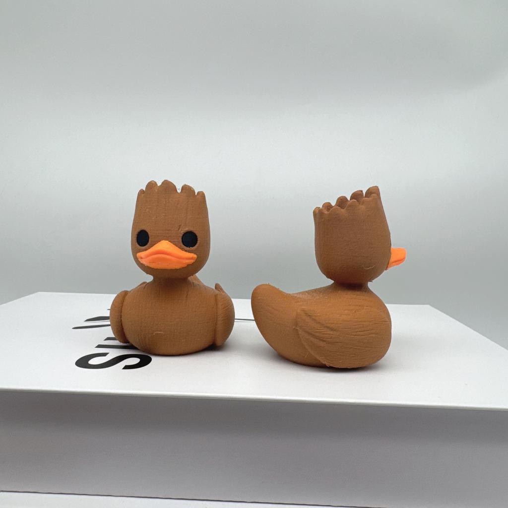 3D Printed Groot Duck Statue, Groot Theme Rubber Duck, Durable Plastic, Indoor/Outdoor Desktop Office Home Decor, Unique Design