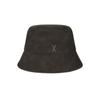 VARZAR VA Studded Vegan Leather Bucket Hat Khaki Brown