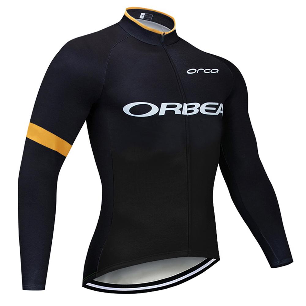 

Black ORBEA ORCA Winter Cycling Jacket Thermal Fleece Bike Jersey Pants Set Men Women Ropa Ciclismo Team Por Bicycle Clothing S