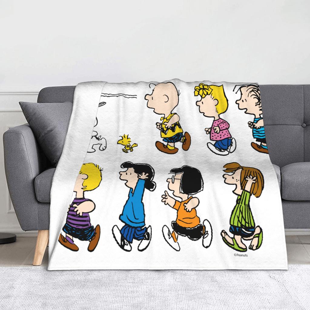 snoopys Blanket Super Soft Warm cartoon dog Throw Blankets for Bed 50x60 Inch Multiple Sizes Bedspreads