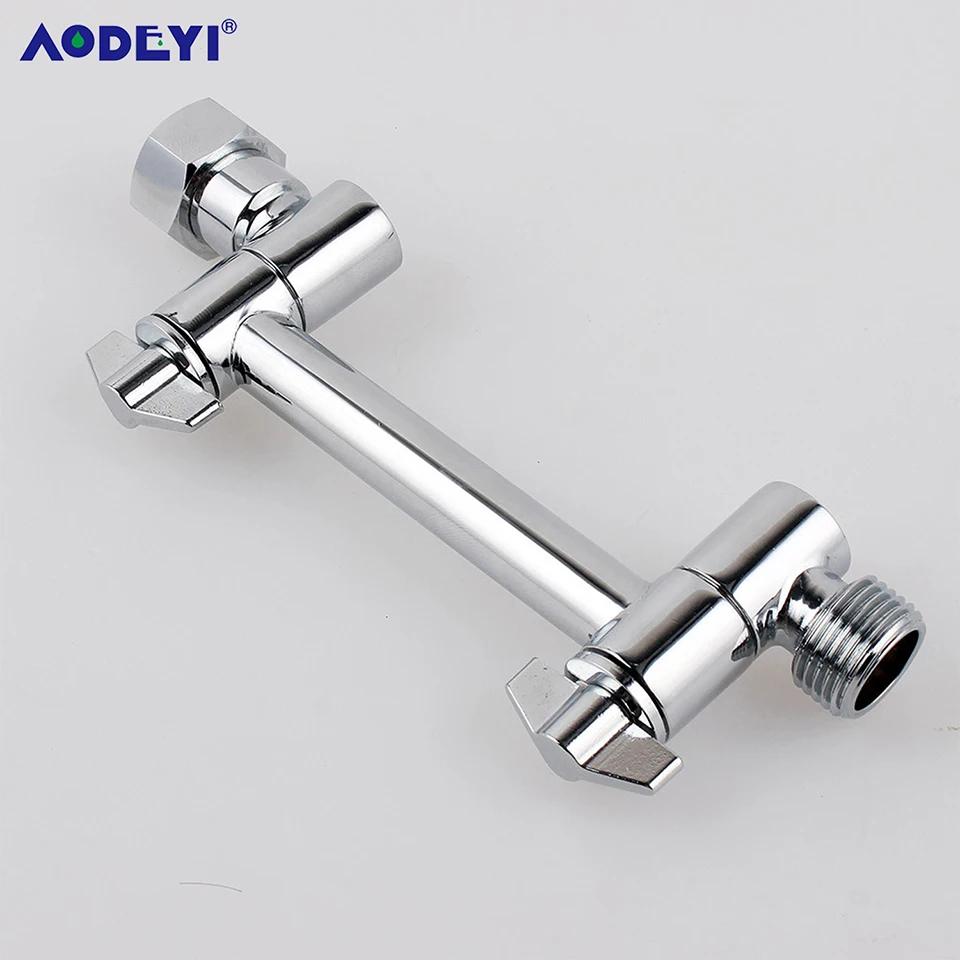 Brass Shower Arm Head Holder Black G1/2 Extension Wall Ceiling Mounted Fixed Pipe for Set Bracket Bar Brushed Gold Accessories